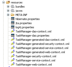 Generated Spring Configuration Files
