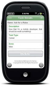 Detail Page - Palm Pre on MobiOne