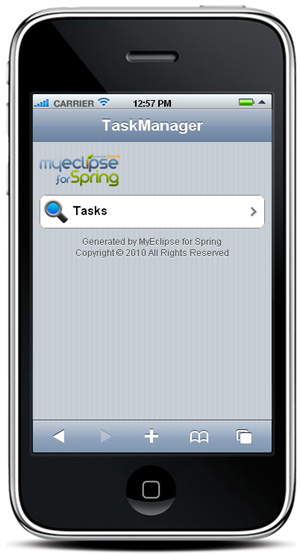 iPhone Dashboard - in MobiOne