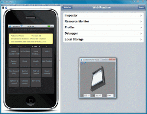 PhoneGap inclusion, accelerometer demo