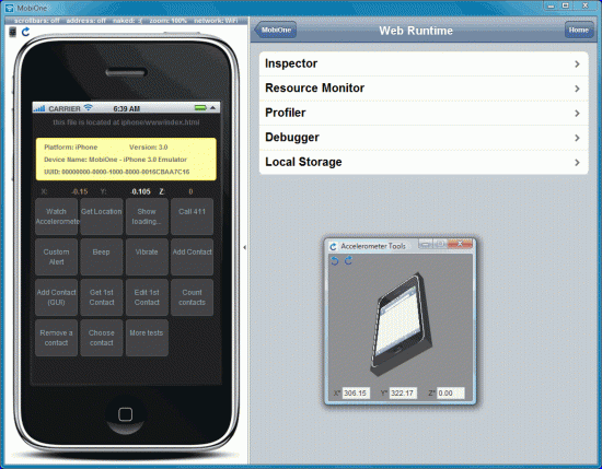 m3_ss3 PhoneGap inclusion, accelerometer demo