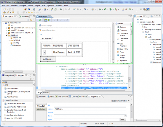 myeclipse-icefaces-project-workbench